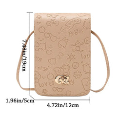 Women Small Square Shoulder Bags PU Handbags Cross-body Bags