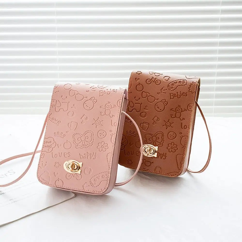 Women Small Square Shoulder Bags PU Handbags Cross-body Bags
