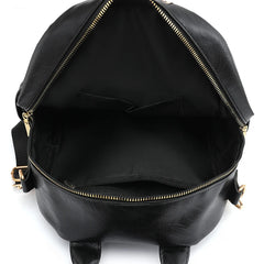 Women Soft Leather Backpack Solid Shoulder Bag High Travel Girl Schoolbag