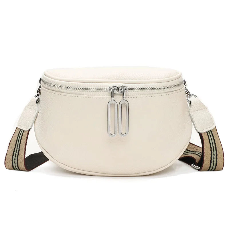 Soft Leather Waist Bag Shoulder Bag Fanny Pack Female Belt Bags