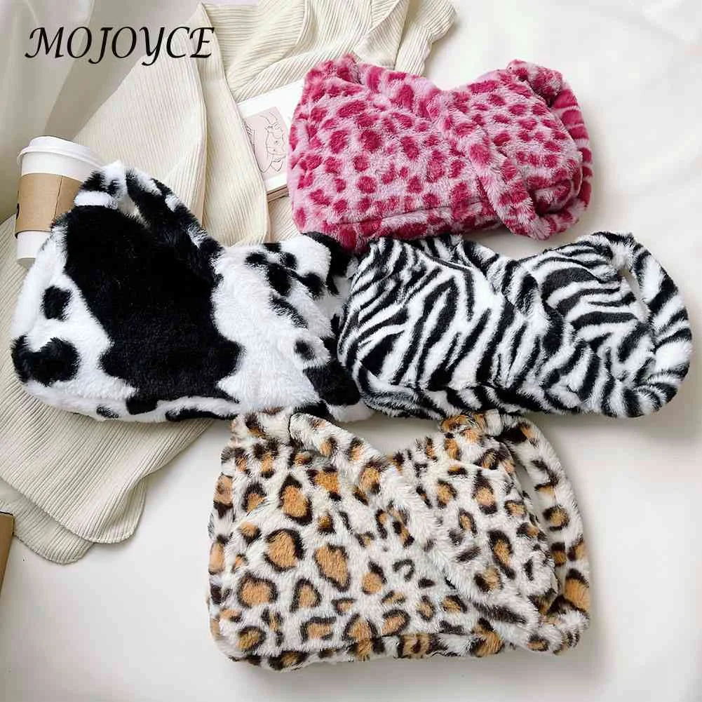 Plush Handbags Fluffy Underarm Bags for Women
