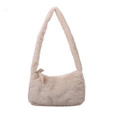 Plush Vintage Handbag Street Purses Top-handle Bag