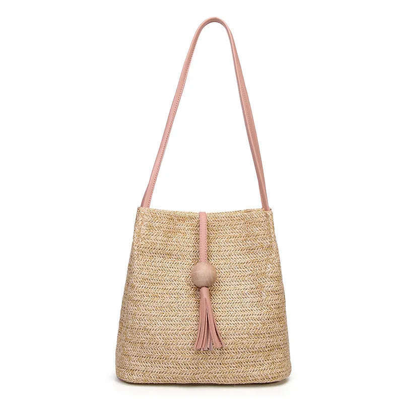 Bohemian Rattan Beach Handbag Straw Bag