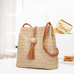 Bohemian Rattan Beach Handbag Straw Bag