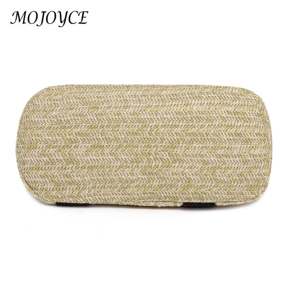 Straw Female Clutch Large Capacity Armpit Bag with Zipper for Lady