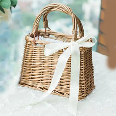 Women Straw Woven Tote Large Rattan Basket Beach Weaving Purse Handbag