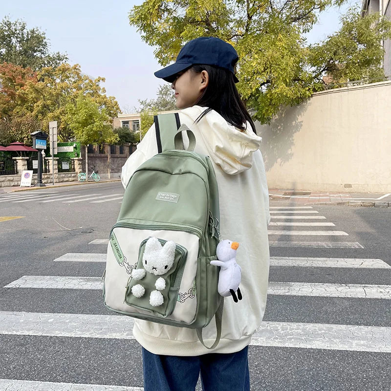 Women Student Bear Backpack Lady Travel Bagpack Female Rucksack