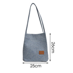 Women Flax Beach Shoulder Bag Large Capacity Totes