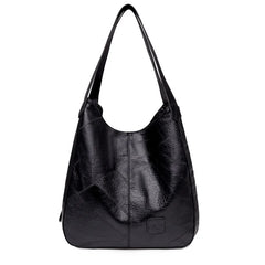 Women Top-handle Shopper Bags Soft Tote Shoulder Bag PU Leather Handbags