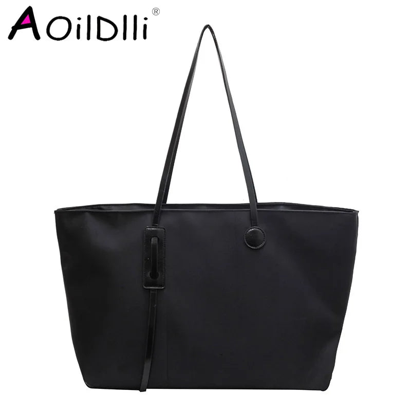 Solid Women Tote Bag Casual Handbag Large Capacity