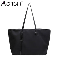 Solid Women Tote Bag Casual Handbag Large Capacity