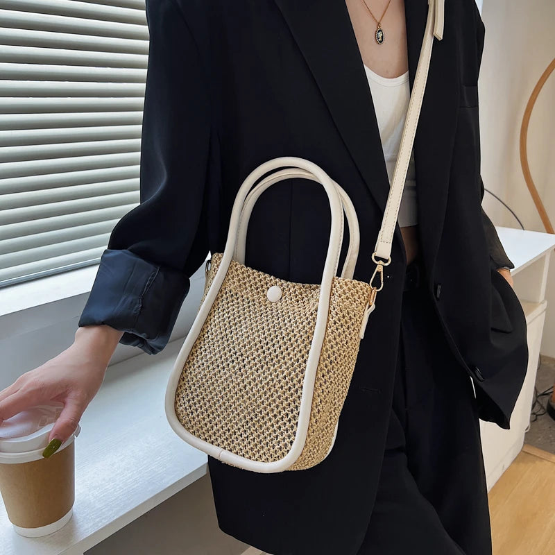 Bohemian Style Straw Shoulder Bag for Women