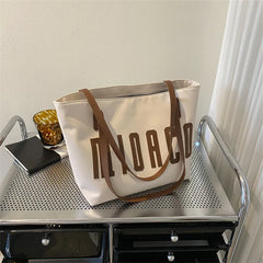 Women Tote Bags Large Capacity Travel High Shoulder Bag Letter Outdoor Shopper H
