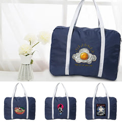 Foldable Duffle Bag Anime Cat Printed Tote Travel Bag Organizer Handbags