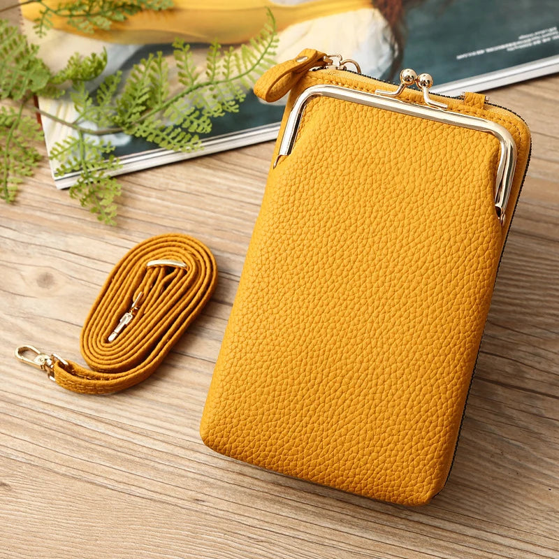 Women Touch Screen Crossbdoy Bag Cell Phone Purse PU Leather Small Handbag