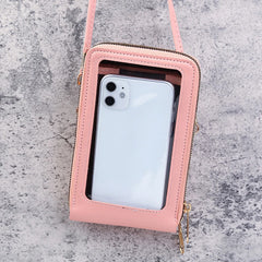 Women Touch Screen Crossbdoy Bag Cell Phone Purse PU Leather Small Handbag