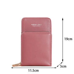 Women Touch Screen Crossbdoy Bag Cell Phone Purse PU Leather Small Handbag