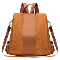 Women's Velvet Canvas Backpacks, Elementary School Girls Purse Backpack