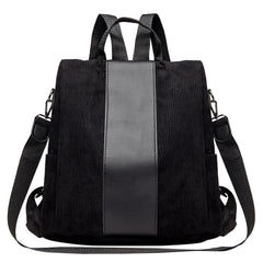 Women's Velvet Canvas Backpacks, Elementary School Girls Purse Backpack