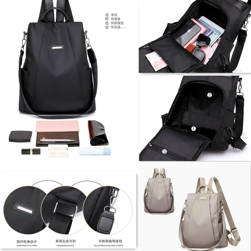 Anti-Theft Oxford Backpack Women Travel Bag