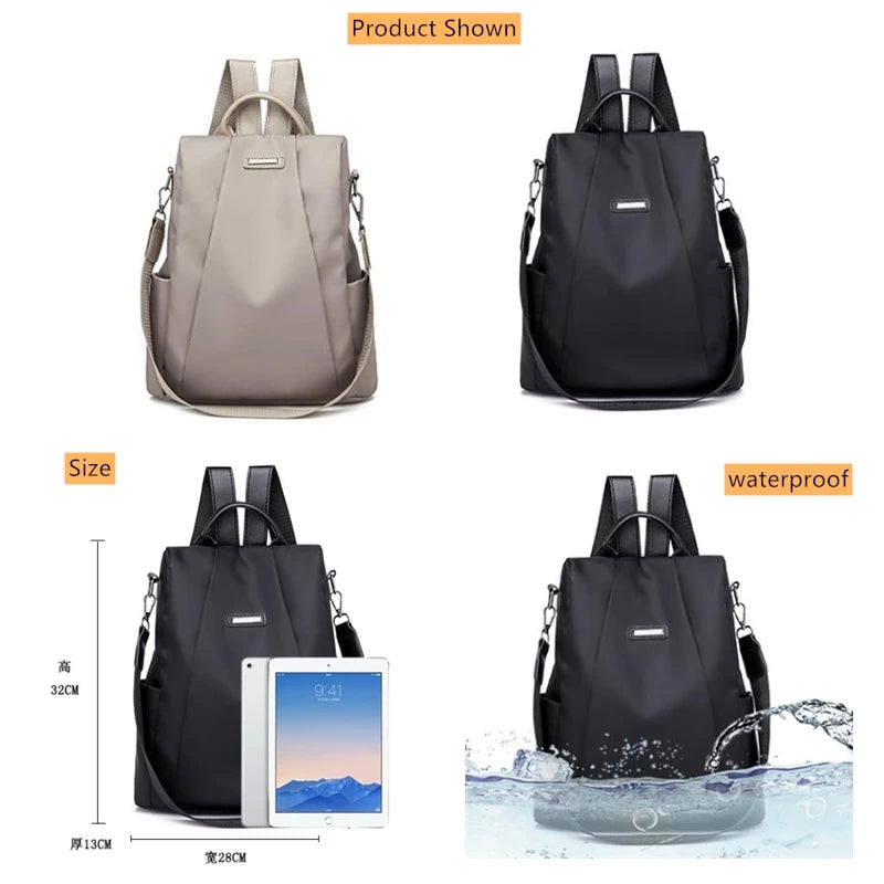 Anti-Theft Oxford Backpack Women Travel Bag