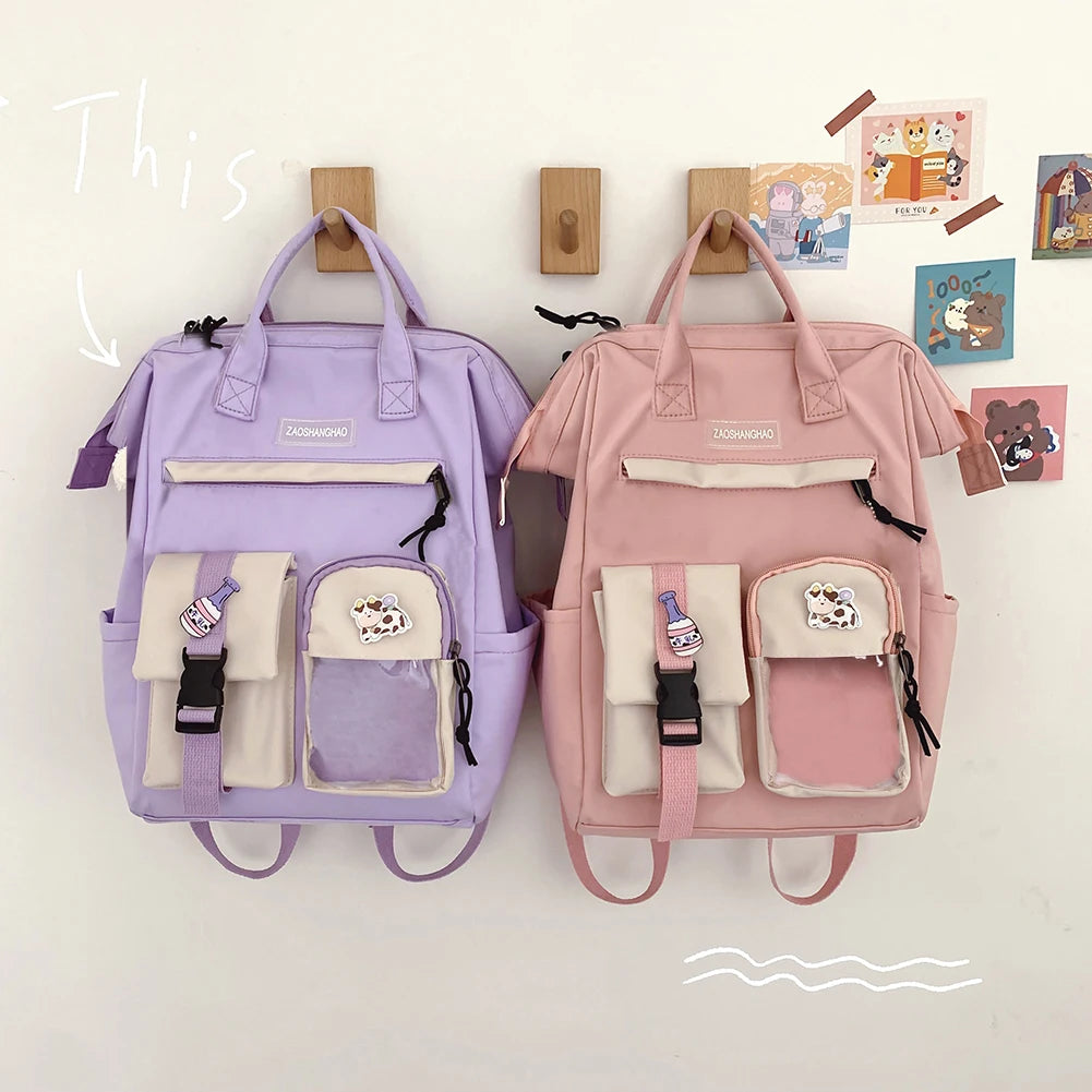 Women Travel Rucksack Preppy Style Knapsack Handbags Large Capacity