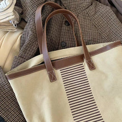 Retro Women Shoulder Bag Large Capacity Canvas Handbag