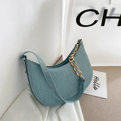 Women Vintage Shoulder Bag Chain Handbag Texture Shopping Bag