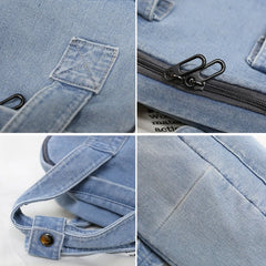 Women Vintage Denim Backpack Travel Daypack College School Handbag Shoulder Bag