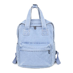 Women Vintage Denim Backpack Travel Daypack College School Handbag Shoulder Bag