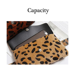 Leopard Print Female Waist Bag - Vintage Style Travel Messenger Belt