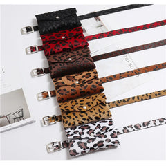 Leopard Print Female Waist Bag - Vintage Style Travel Messenger Belt