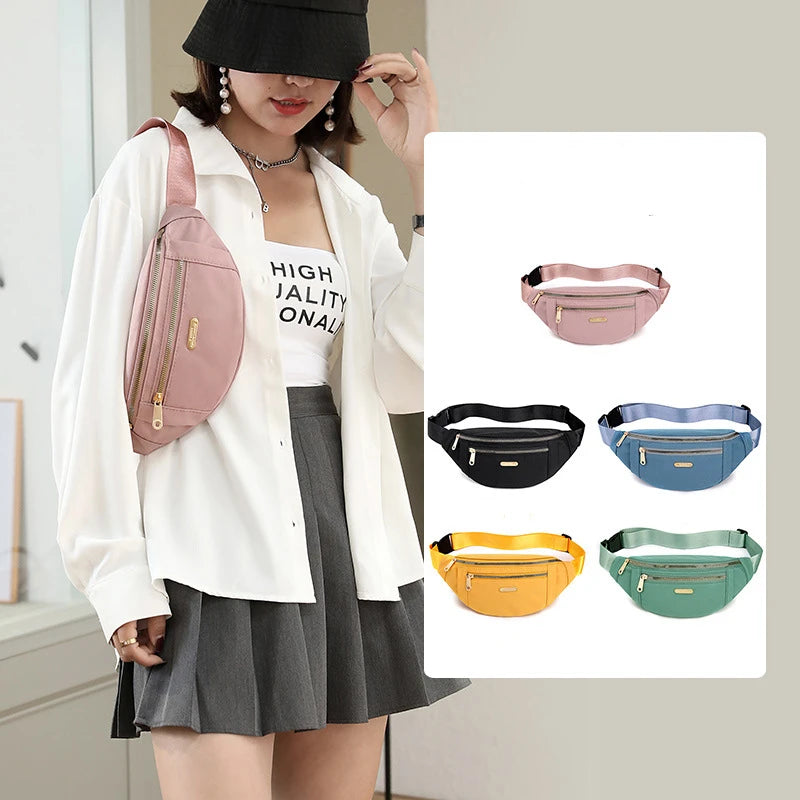 Women Waist Bag Fanny Pack Zipper Chest Bag Female
