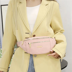 Women Waist Bag Fanny Pack Chest Bag Zipper Closure