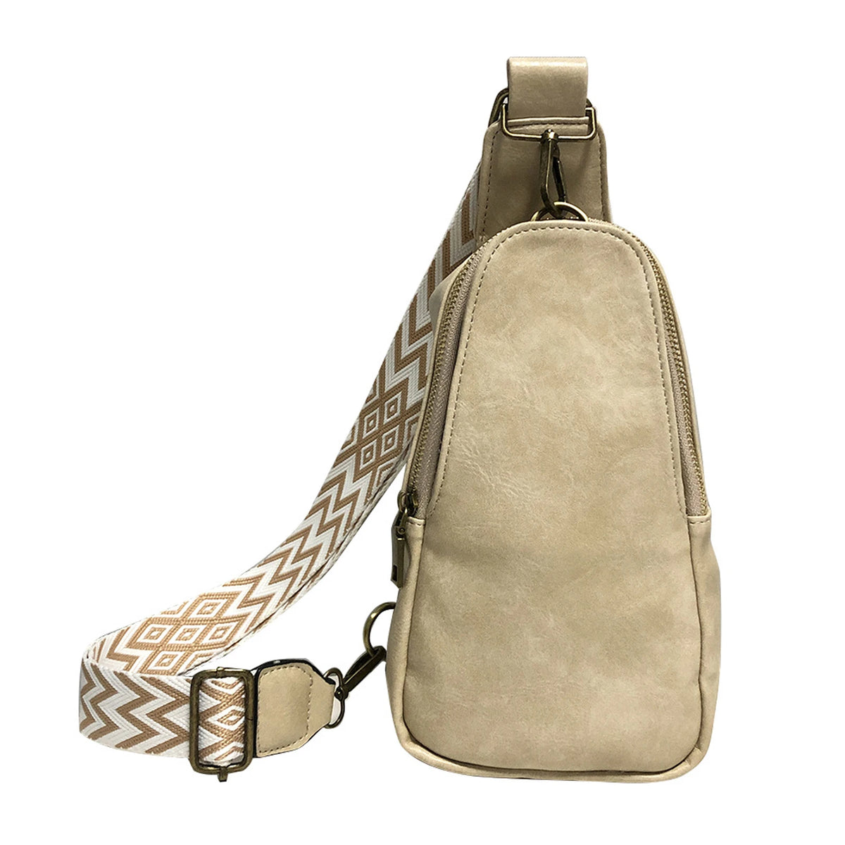 Leopard Print Waist Bag Waterproof Zipper Chest Bag