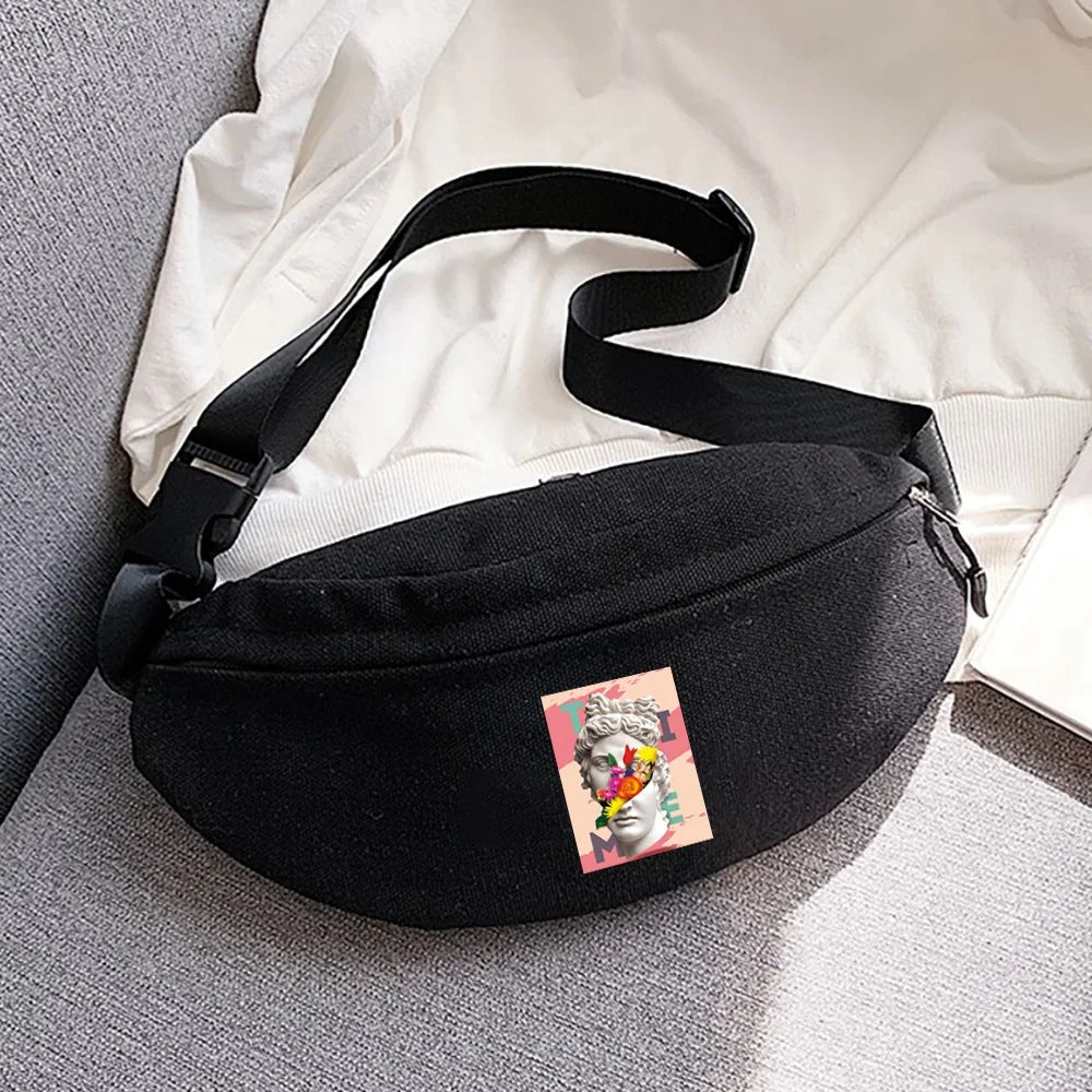 Funny Printing Waist Bag Shoulder Chest Bags for Men Women