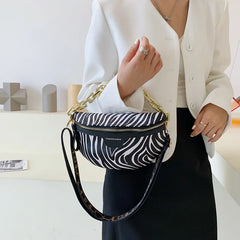 Leopard Pattern Waist Bag Outdoor Casual Crossbody Bag