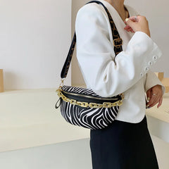 Leopard Pattern Waist Bag Outdoor Women Crossbody Fanny Pack
