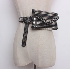 Women Waist Pack Fanny Pack Women Belt Bag Leather Rivet Wa...