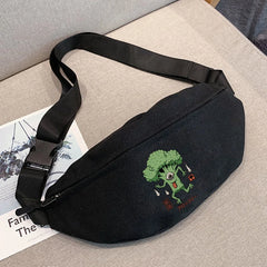 Monster Printing Waist Pack Crossbody Bag Mini Bag Belt Bag