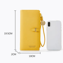 Women Multifunctional PU Leather Long Wallets Clutch Zipper Student Wallet