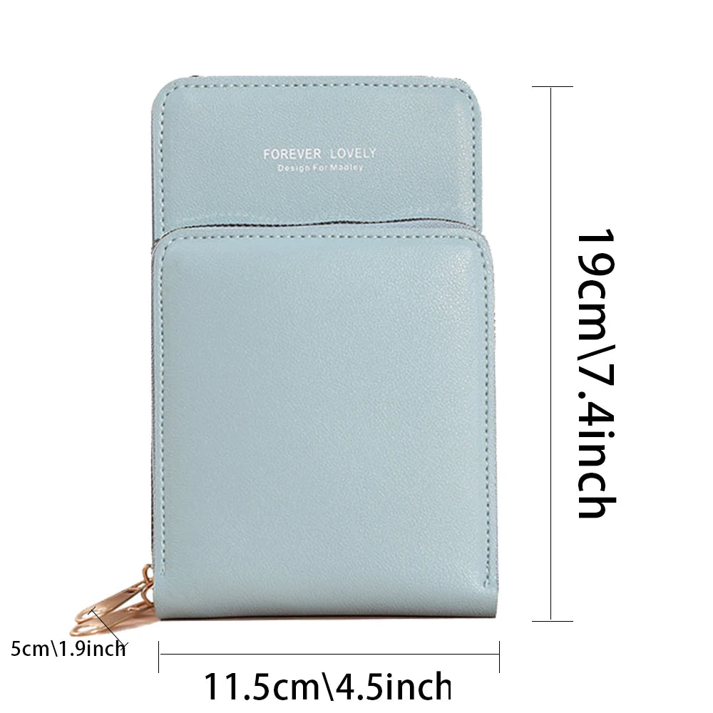 Women Wallets Mobile Phone Bag Shoulder Crossbody Bags Waterproof Handbag Touch