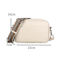 Solid Classic Wide Strap Crossbody Bag for Women