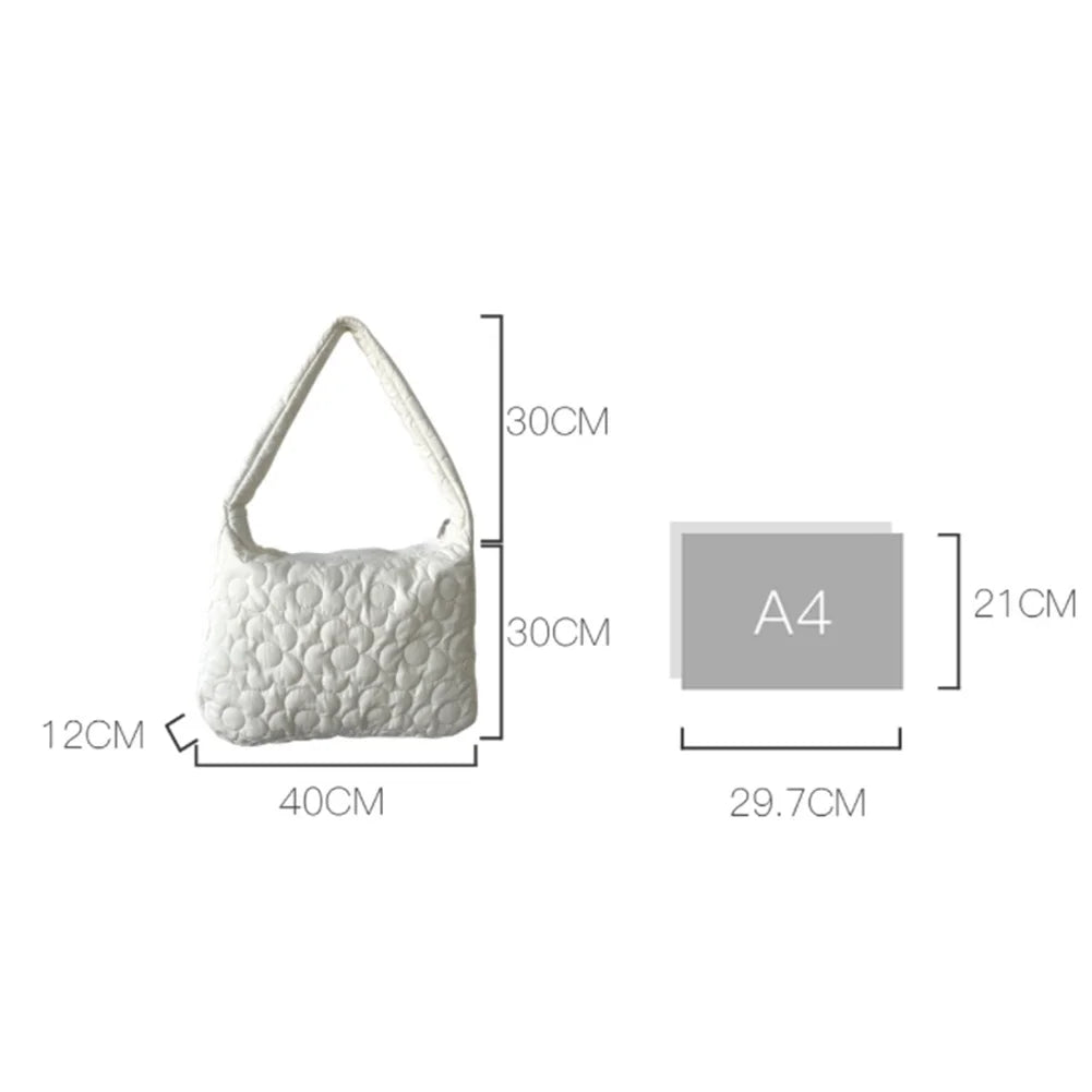 Women Winter Handbag Purses Cotton Crossbody Bag Space Pad Quilted Large