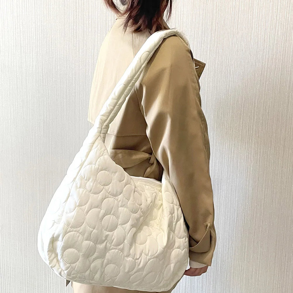 Women Winter Handbag Purses Cotton Crossbody Bag Space Pad Quilted Large