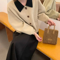 Soft Lamb Wool Shoulder Bag for Women