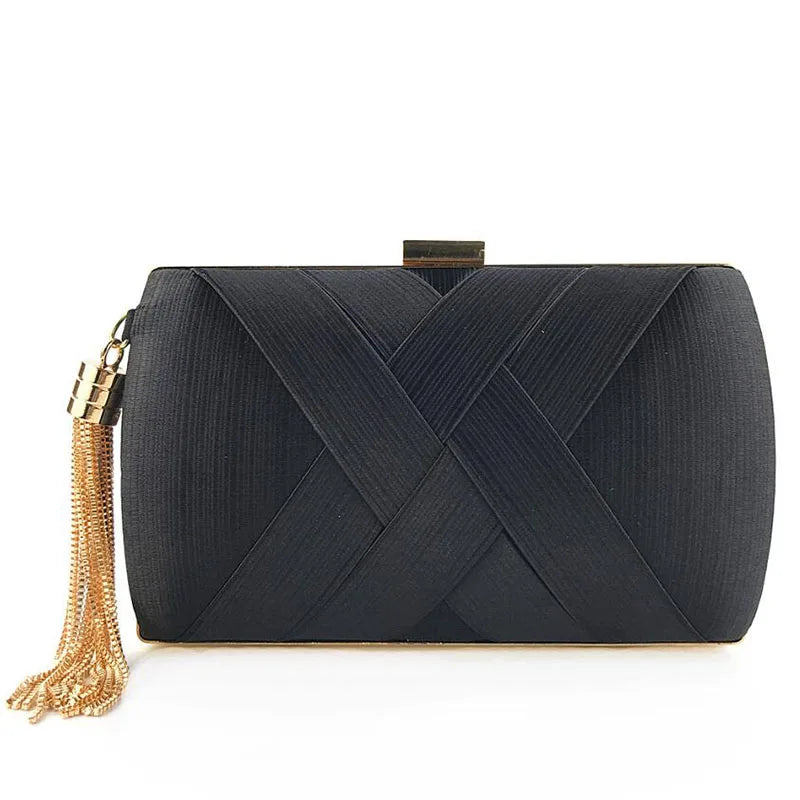 Women Tassel Clutches Evening Bags Party Handbags Wedding Purse