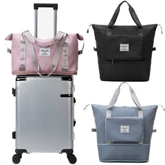 Foldable Large Capacity Women Gym Bag Shoulder Bag Training Travel Handbag
