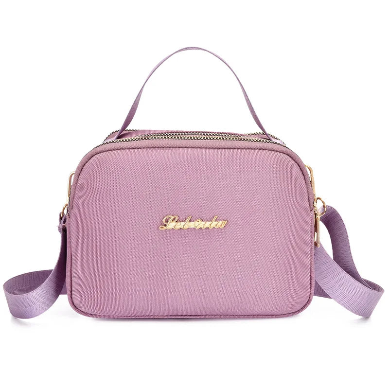 Women Shoulder Bag Oxford Cloth Square Lady Mobile Phone Crossbody Bag