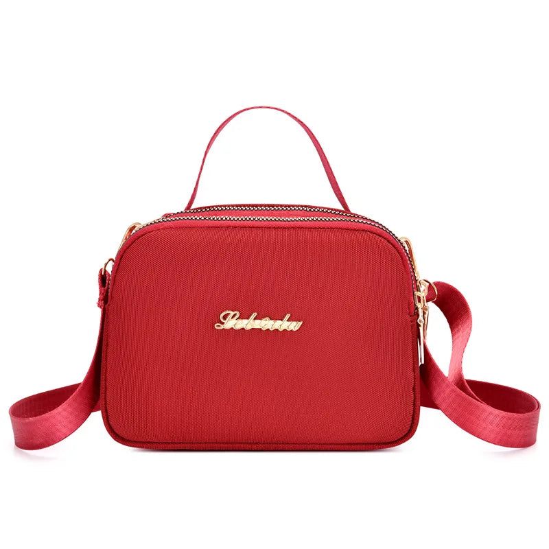 Women Shoulder Bag Oxford Cloth Square Lady Mobile Phone Crossbody Bag